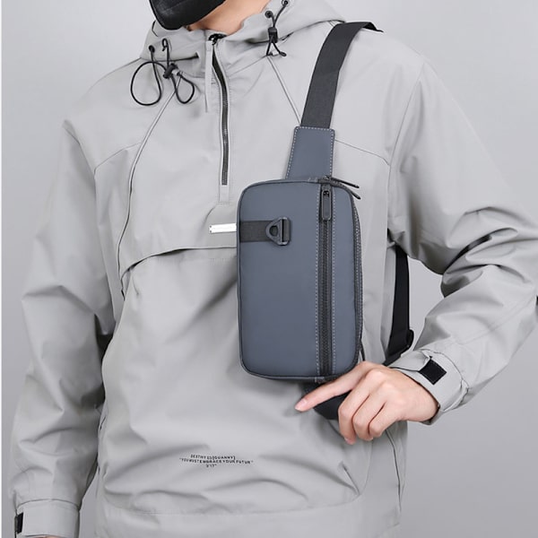 Tyylikäs ja käytännöllinen Crossbody laukku Harmaa