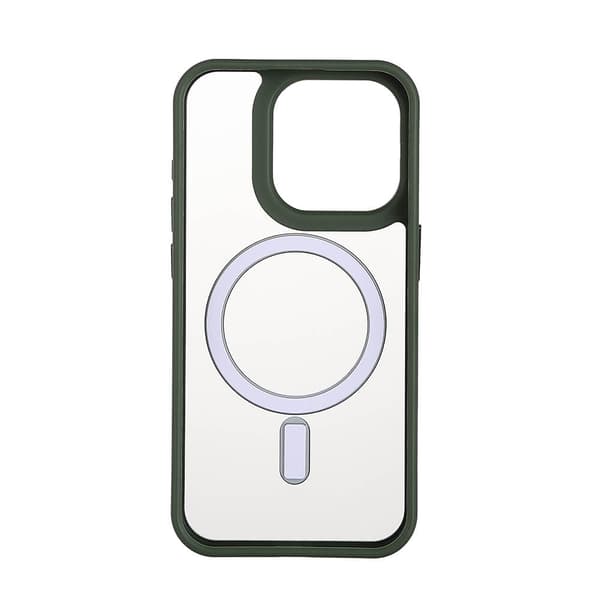 Mobilcover Bumper MagSeries Grøn & Klar - iPhone 15 Pro