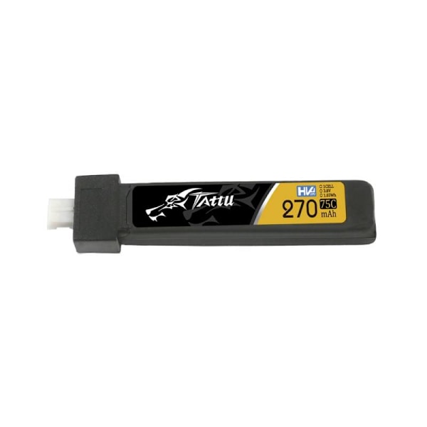 Batteri Tattu LiPo 270mAh 3,8V 75C 1S1P JST-PHR 2,0 (5st)