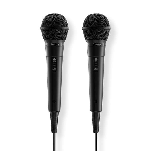 Mikrofon "Karaoke" Dynamisk Mono 2-Pak Sort