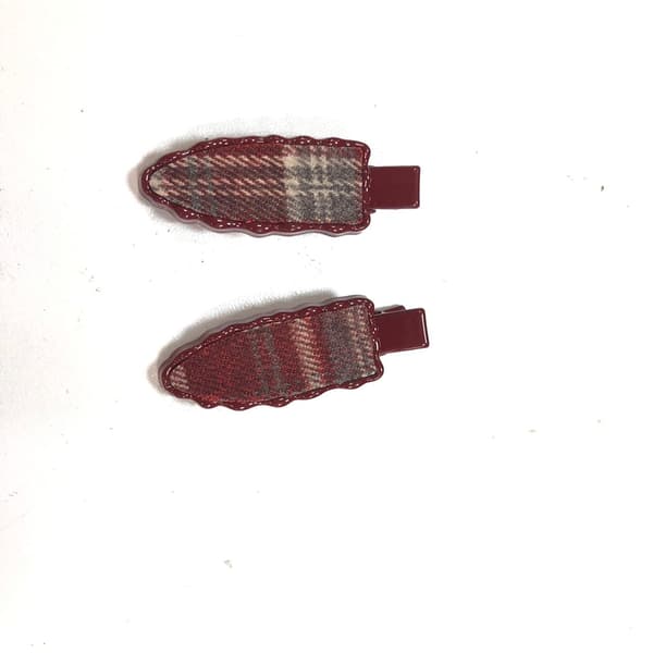 Vintage ternet hårspænde Red Red