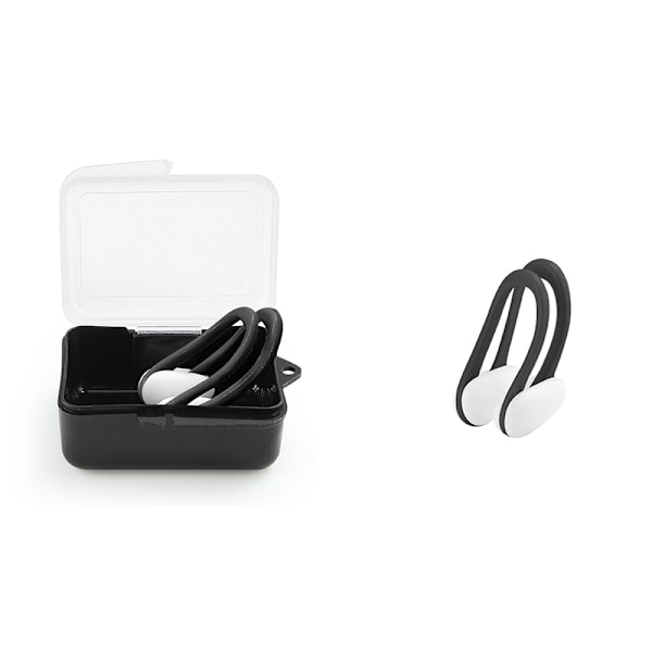 Anti-Slip Dual-Bar Nose Clip för simning Svart