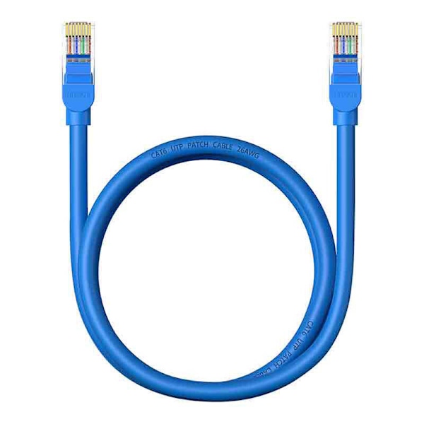 Pyöreä kaapeli Baseus Ethernet RJ45, Cat.6, 1m (sininen)