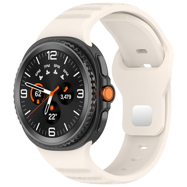 Stilfuld silikonerem til Galaxy Watch8 & Watch Ultra2 Beige