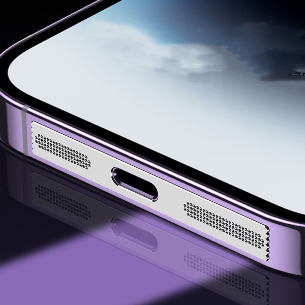 Højttaler støvtæt net til iPhone 12/13/14-serien Sølv