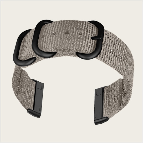 Nylon Canvas Armband för Fitbit Versa 3/Sense Grå