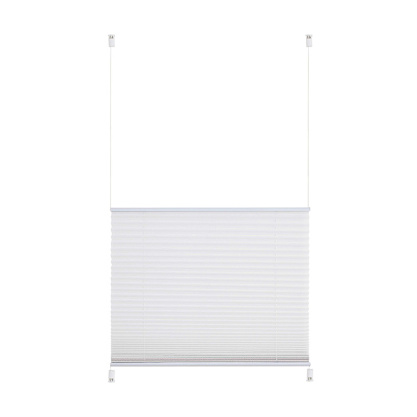 Plisseret foldegardin i polyester Beige L