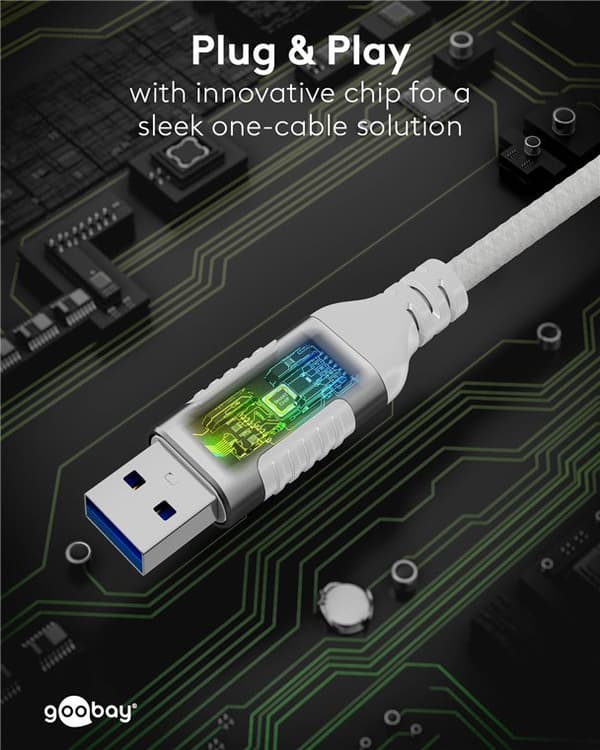 Ethernet-kaapeli USB-A 3.0 - RJ45, Slim, 2 m