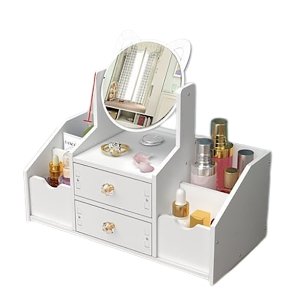 Makeup spejl med opbevaring model 2