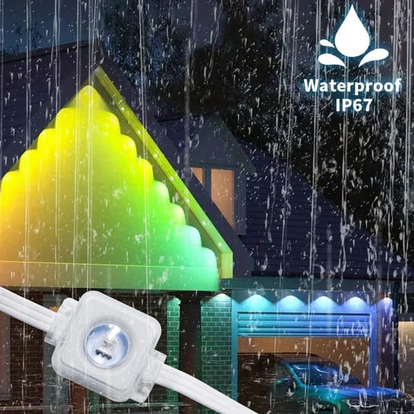 5M 10 LED Ulkokäyttöön Tarkoitettu Vedenpitävä Räystäsvalosarja Bluetooth RGBIC, EU-pistoke