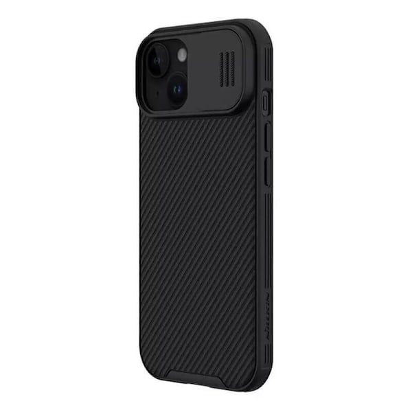 Nillkin CamShield Pro -kotelo iPhone 15 Plus -puhelimelle (musta)
