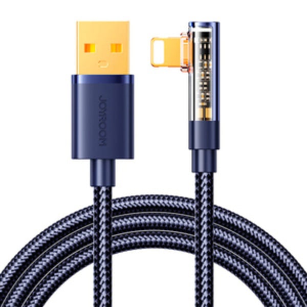 Vinkelkabel till USB-A / Lightning / 1,2 m Joyroom S-UL012A6 (blå)