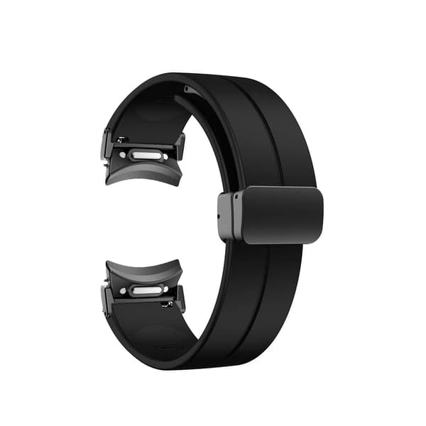 20 mm sort silikonurrem med metalsnøre til Samsung