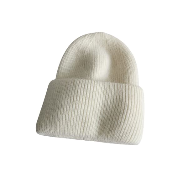 Stickad mössa - varm och snygg mössa för vintern White White