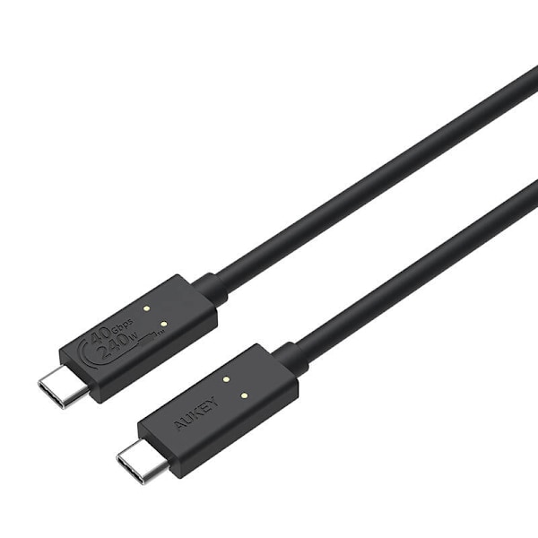 USB-C til USB-C-kabel Aukey, CB-TCC241, 240W, 0,8m (sort)