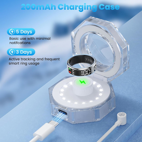 Smart Ring: Din ultimative sundheds- og fitnesstracker Sort 9