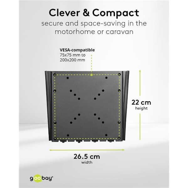 TV-seinäteline Caravan FIXED (M), musta TV-seinäteline Caravan FIXED (S), musta