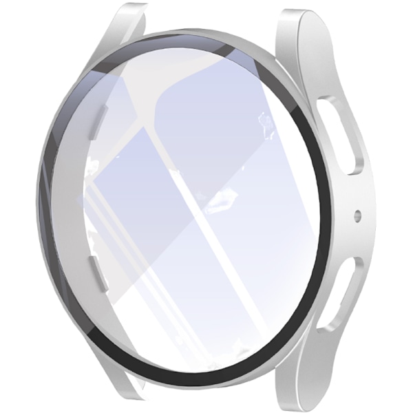 Suojakotelo Samsung Watch 7:lle sisäänrakennetulla näytönsuojalla Hopea 44mm