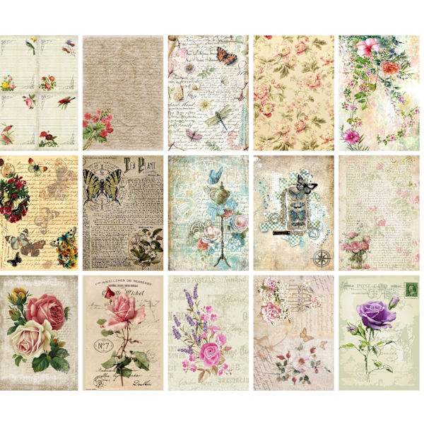 Vintage Scrapbook papper model 2