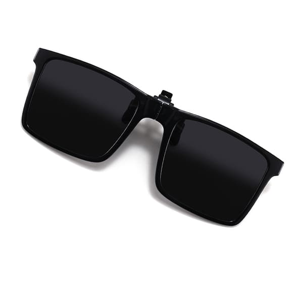 Foldbare Clip-On Solbriller - Polariserede Black Black