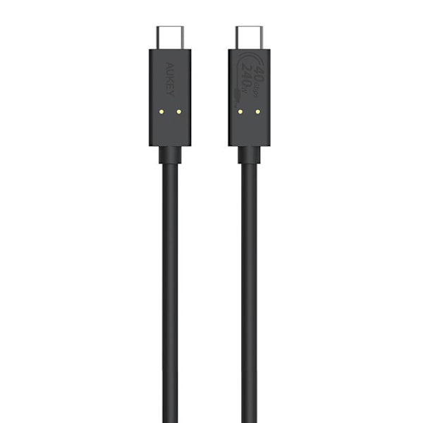 USB-C–USB-C-kaapeli Aukey, CB-TCC241, 240 W, 0,8 m (musta)