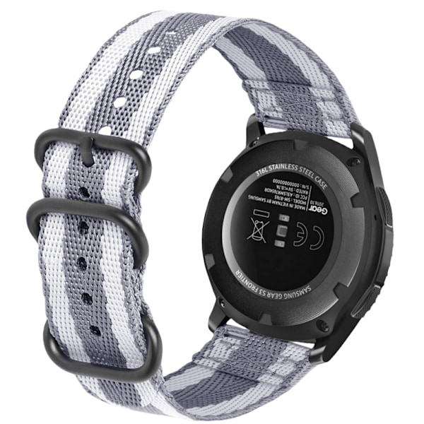 Nylon urrem til Samsung Galaxy Watch 4 & Huawei GT 4 Twill grå