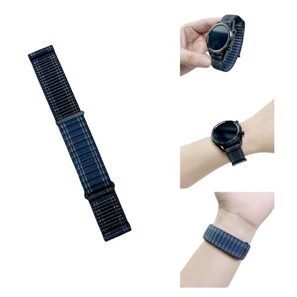 Huawei GT5/GT4 46mm Nylon Watch Strap Blå