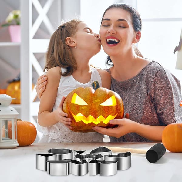 12-delt Halloween Græskar Udskæring Værktøjssæt - Rustfrit Stål DIY Kit