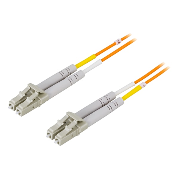 OM1 Fiber cable, LC - LC, duplex, UPC, 62,5/125, 20m, orange