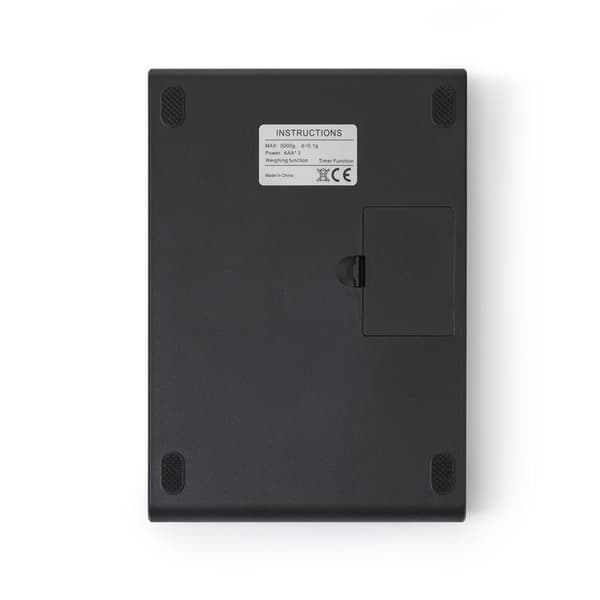 E70 Svart Batteri Kaffevåg med Timer 5kg/0.1g