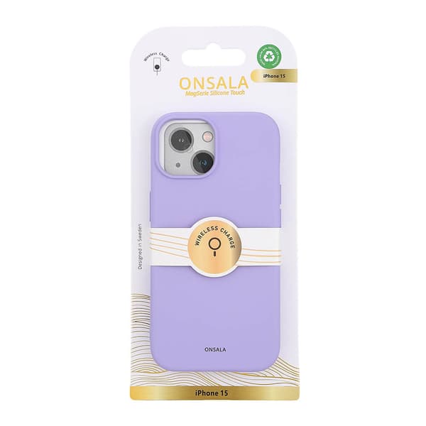 Mobilskal Silikon MagSeries Purple - iPhone 15