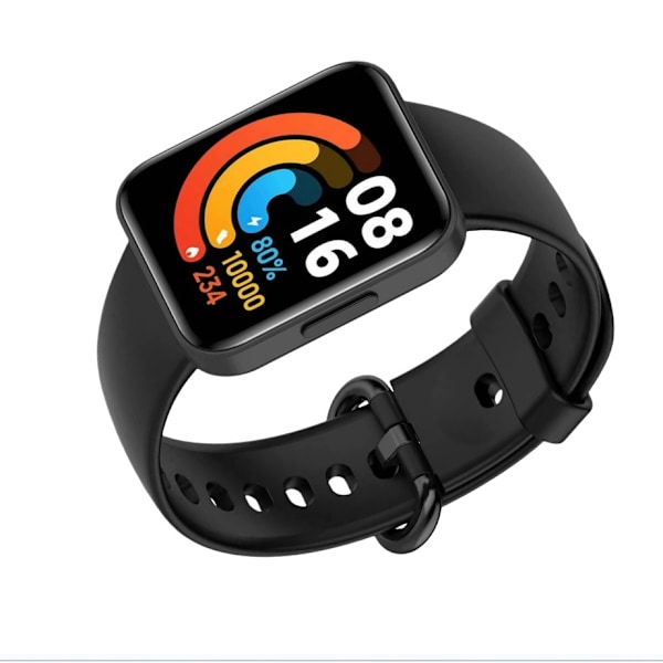 Stilfuld TPU-rem til Xiaomi Redmi Watch 2 Sort