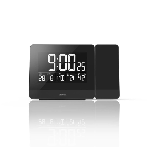 HAMA Väckarklocka Projektion Plus Charge Svart