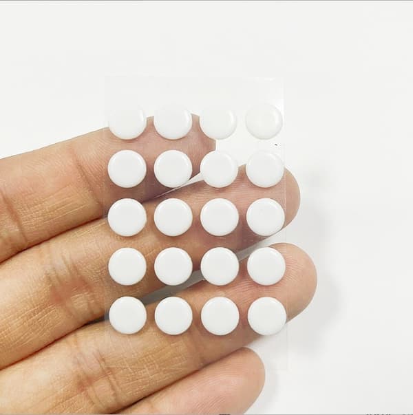 Ice Edition 7mm Runde Musefødder (20 stk/ark) Kompatibel med Logitech Mus - PTFE Materiale for Glat Bevægelse White White