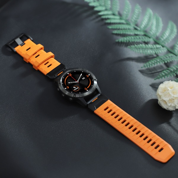 26 mm kellohihna Garmin Fenix 3/5/5X/6X/7X Oranssi
