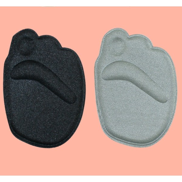 Anti-slip framfotskudde-insatser 1 par Svart