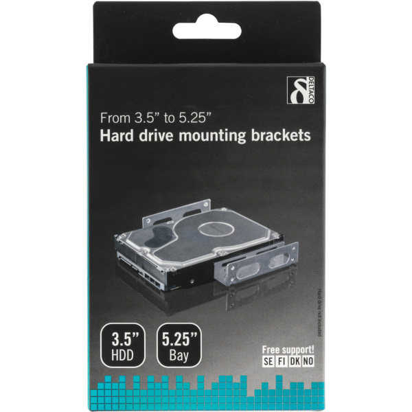 Mounting angles for 3.5" hard drive in 5.25" space