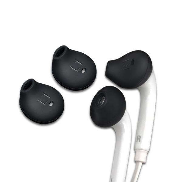 In-ear silikon hörsnäckor Tips Skal för Samsung Galaxy S6/S7, No Svart