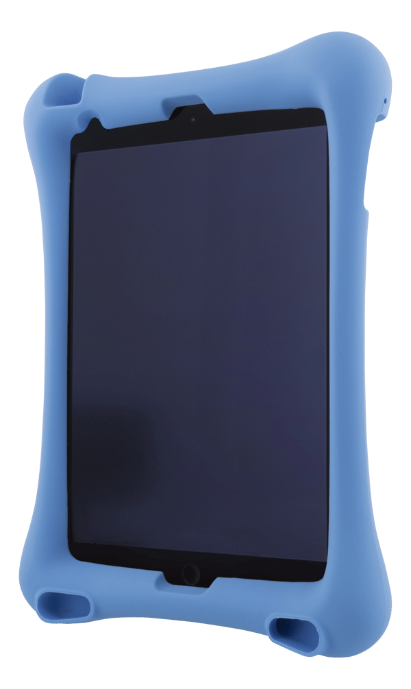 Silicone case, for all 10.2"-10.5" iPads, stand, blue