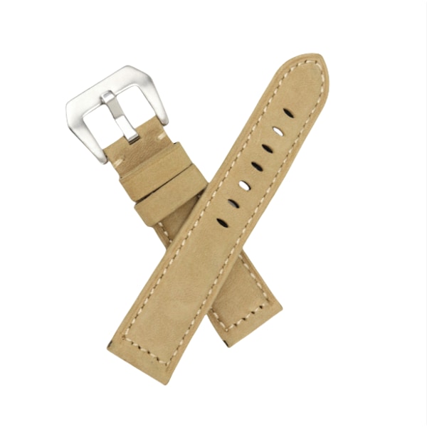Klockarmband i äkta läder för Panerai Kaki 22 mm