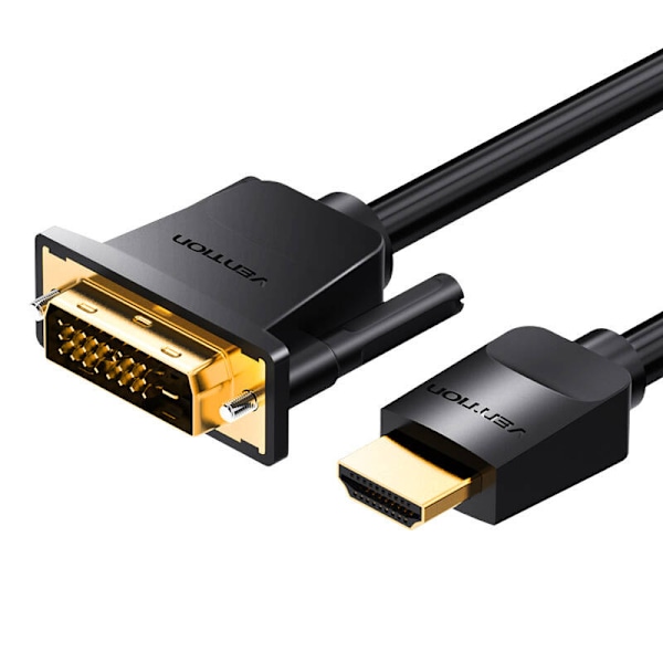 Kaapeli HDMI do DVI (24+1) tuuletus ABFBH 2m, 4K 60Hz / 1080P 60Hz (Czarny)