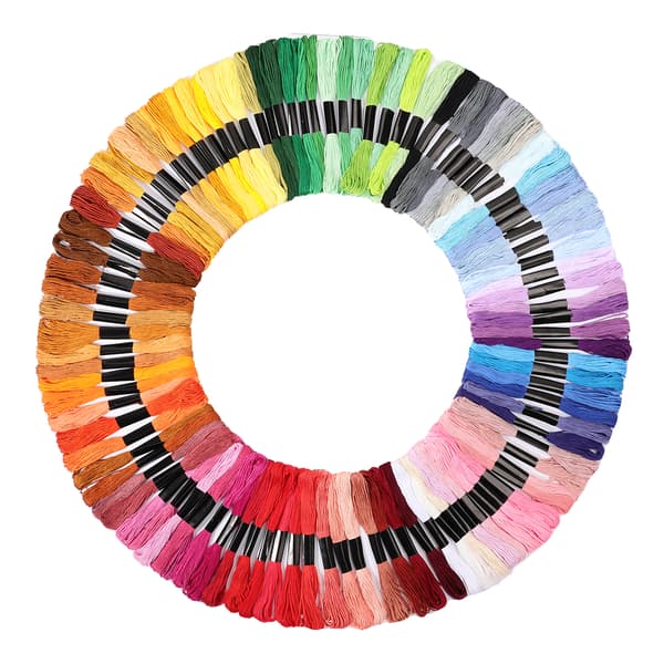 DIY Korsstygn Färgglada bomullstrådar 200 colors