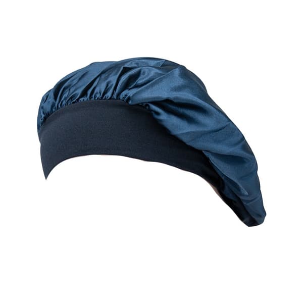Elastisk Hårvårdsmössa 2-pack - Trendig, Andningsbar och Bekväm Sovmössa NavyBlue NavyBlue