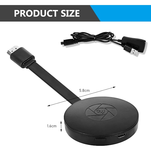 INF Media streamer trådlös HDMI dongel 1080p