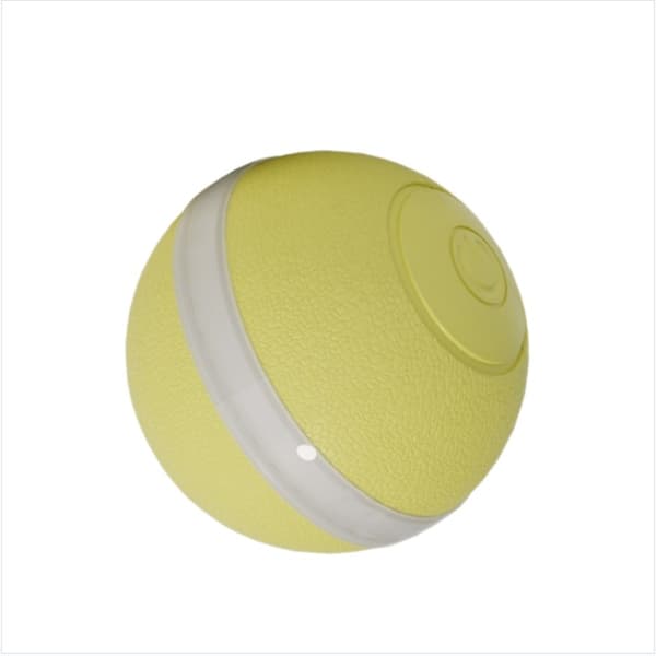 Smart Interactive Pet Play Ball - USB-C Rechargeable Motorized Cat Toy, Touch & Vibration Activated, 60-Min Runtime Yellow Yellow