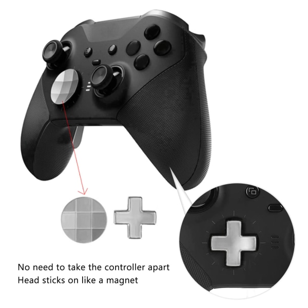 D-Pad knap controller padler Xbox One Elite / Xbox Elite Series 2 Sølv