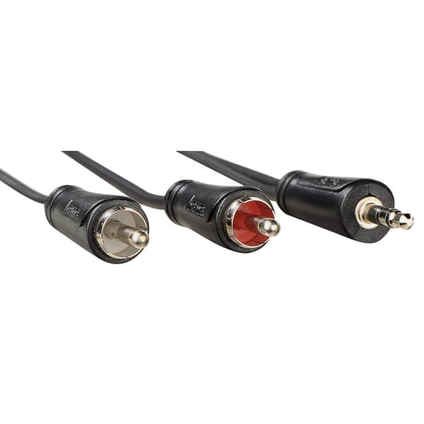 Cable Audio 3.5-2x RCA Black 1.5m