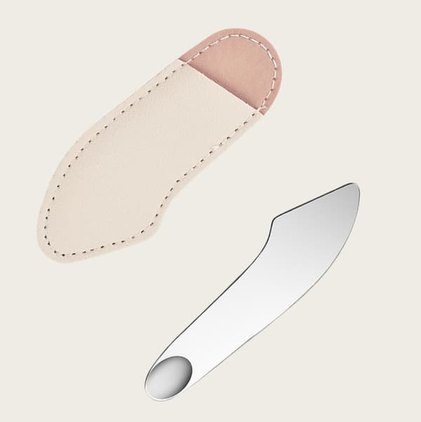 Foundation Spatel i Rostfritt Stål med Fodral