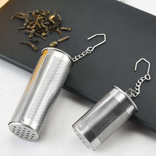 304 rustfrit stål te-infuser 2-pak med fint mesh tesil, sølv løs tefilter til te, kaffe, krydderi og suppe
