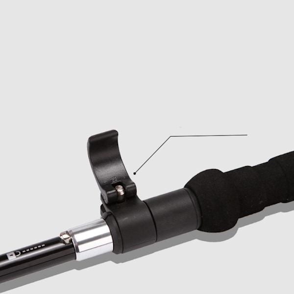 Ultralet vandrestav trekkingstang 5 sektion Rød